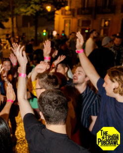 group of people enjoying their night